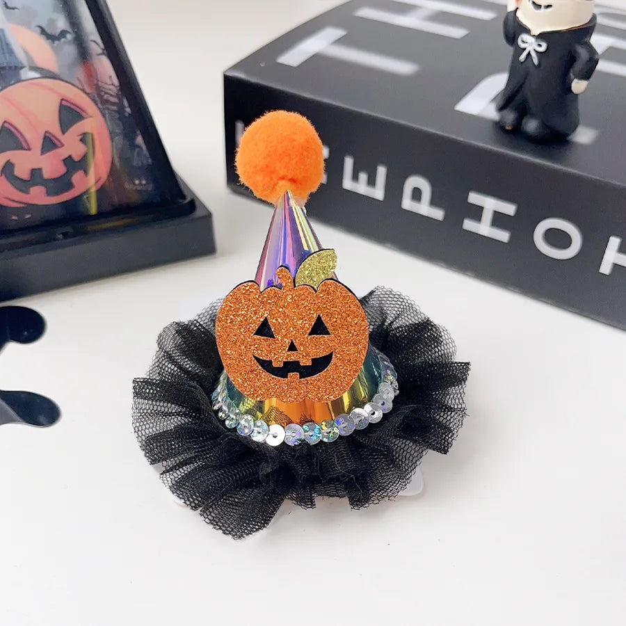 New Arrival Halloween Ornaments Creative Funny Pumpkin Ghost Bat Side Clip Top Clip Festival Atmosphere Hair Accessories