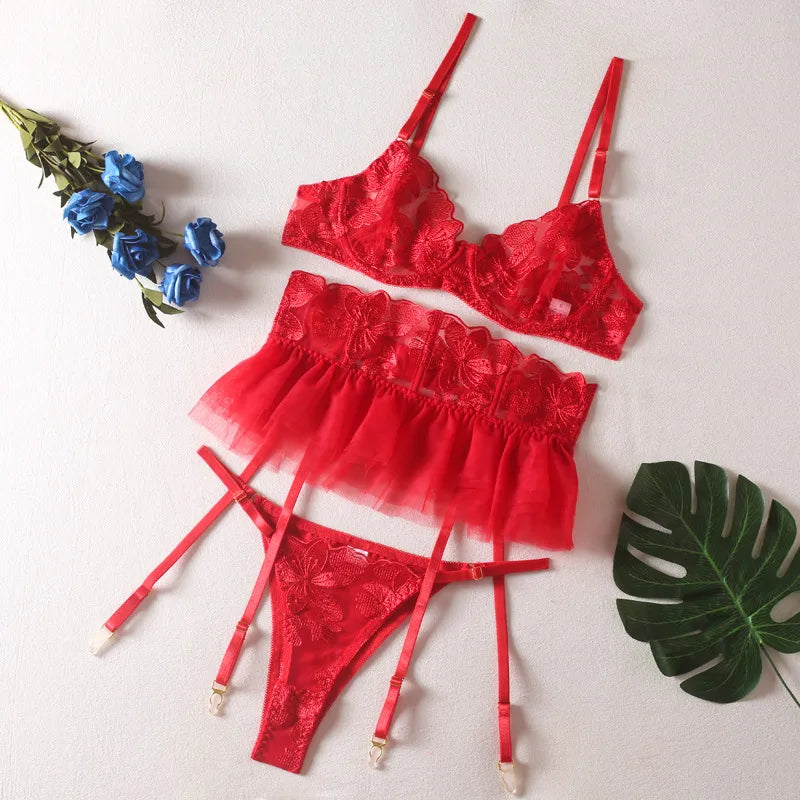 solid color lace bras sexy medium high waist sexy lingerie