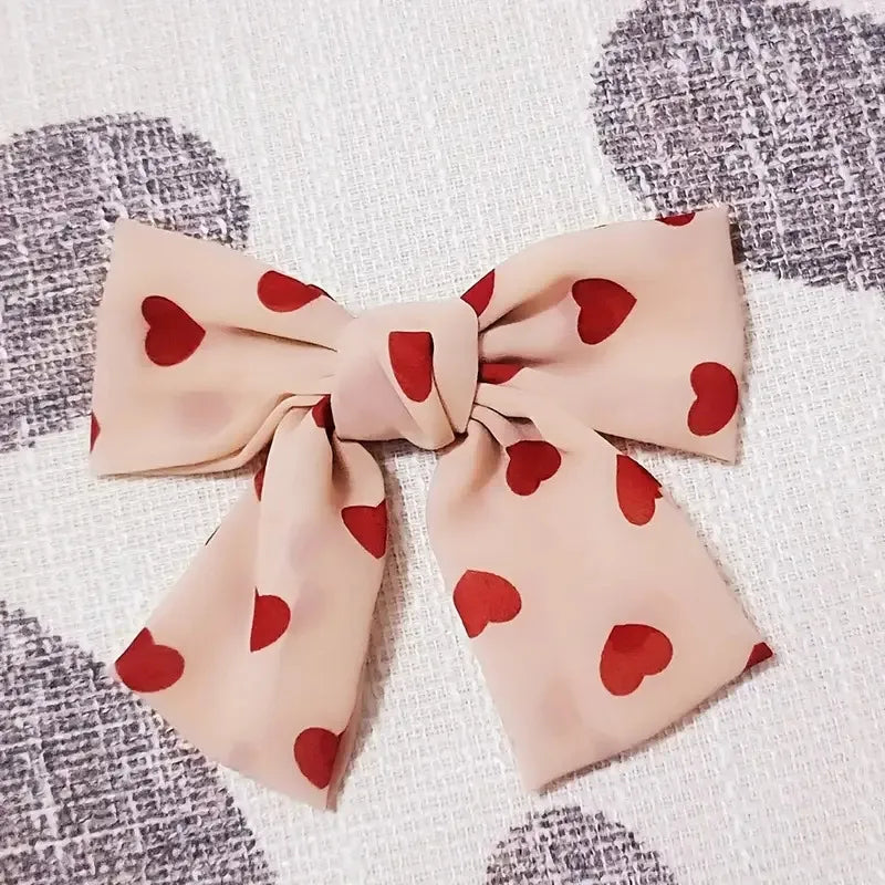 Sweet Women's Bow Knot Cloth Hair Clip