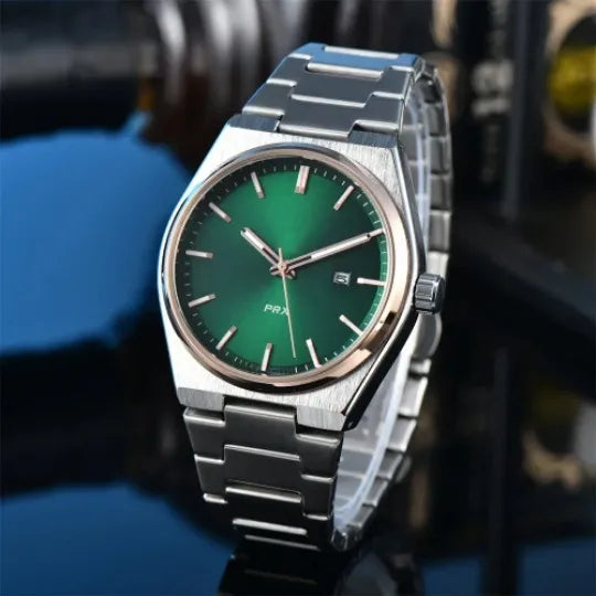 Business Classic Style Color Block Solid Color Horseshoe Buckle Quartz Men's Watches