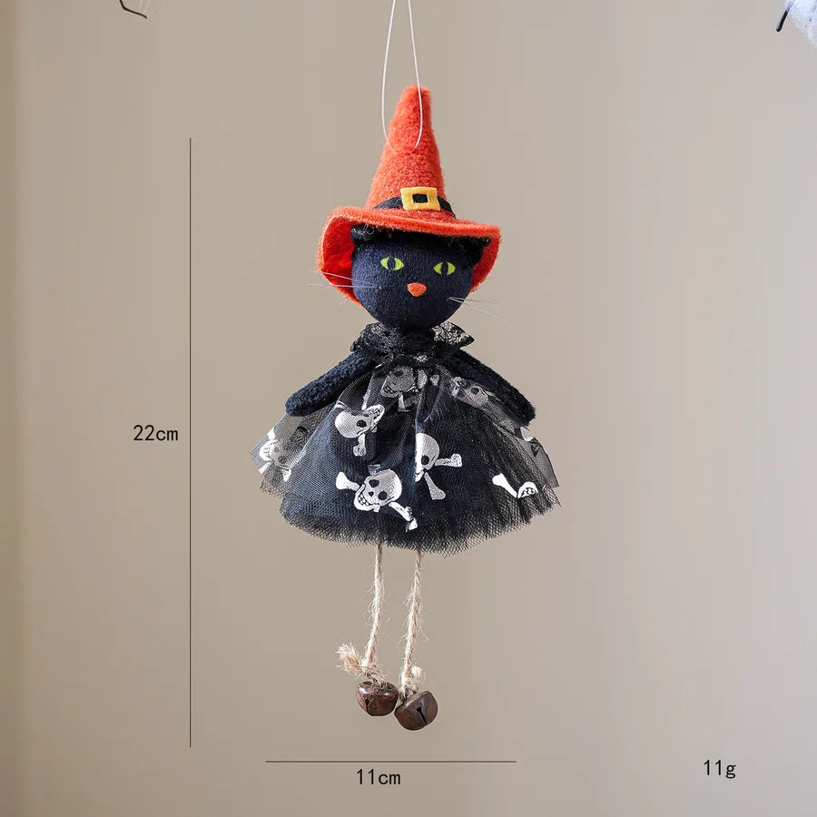 New Halloween Decorations Pumpkin Ghost Witch Doll Hanging Ornament Day Of The Dead Party Scene Costume Props Silk Material