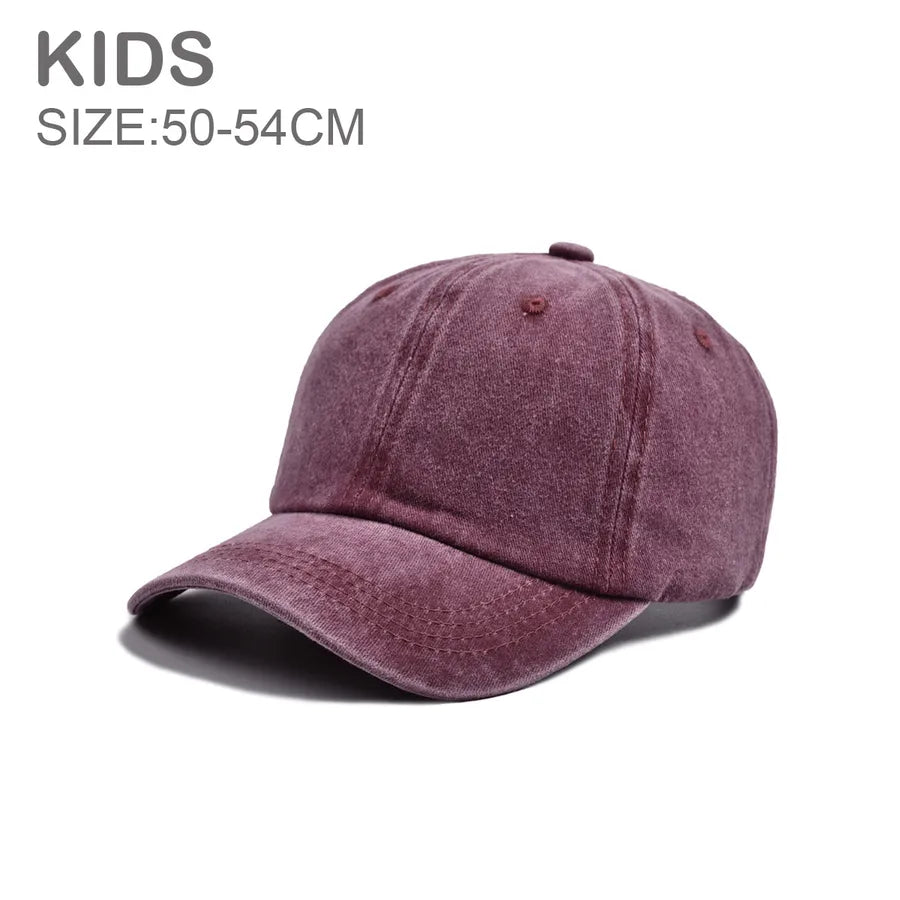 Children Unisex Streetwear Solid Color Baseball Cap