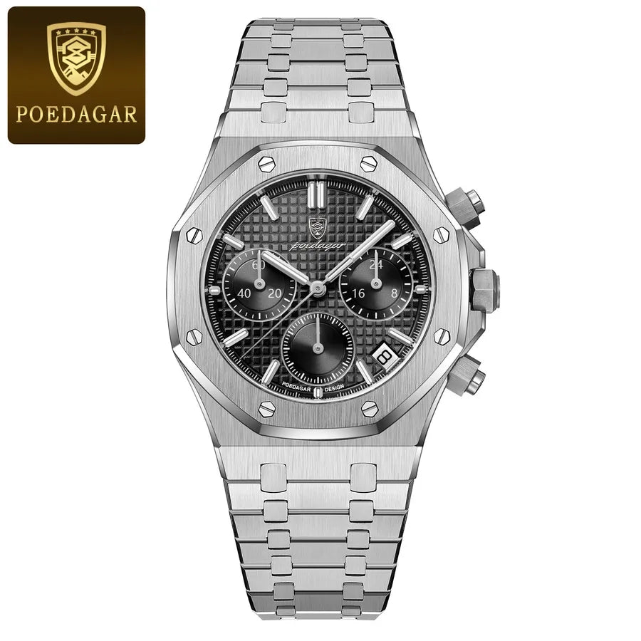 Swiss brand multi-functional new men's watch waterproof luminous quartz watch live broadcast  popular one-piece delivery