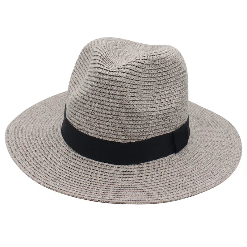 Unisex Vacation Classic Style Solid Color Big Eaves Straw Hat