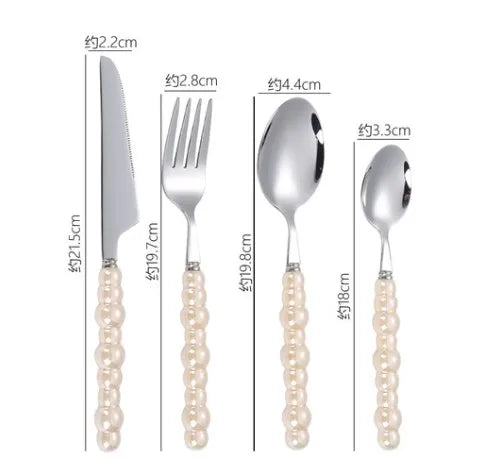 baroque style solid color stainless steel tableware 1 piece 1 set