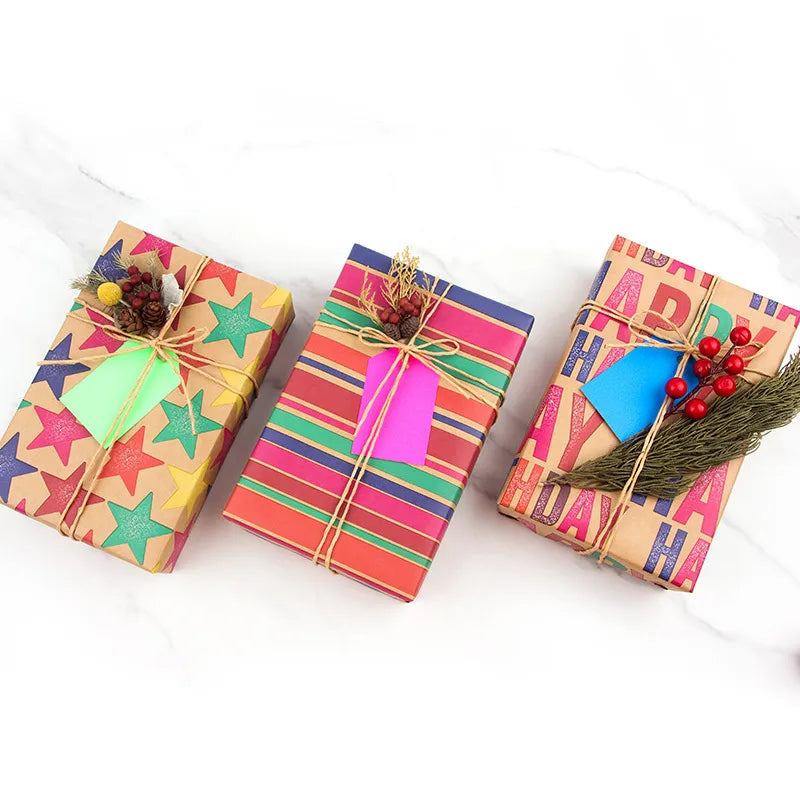 Big Size Gift Paper Valentine's Day Birthday Party Gift Wrapping Paper Vintage Kraft Paper Wholesale