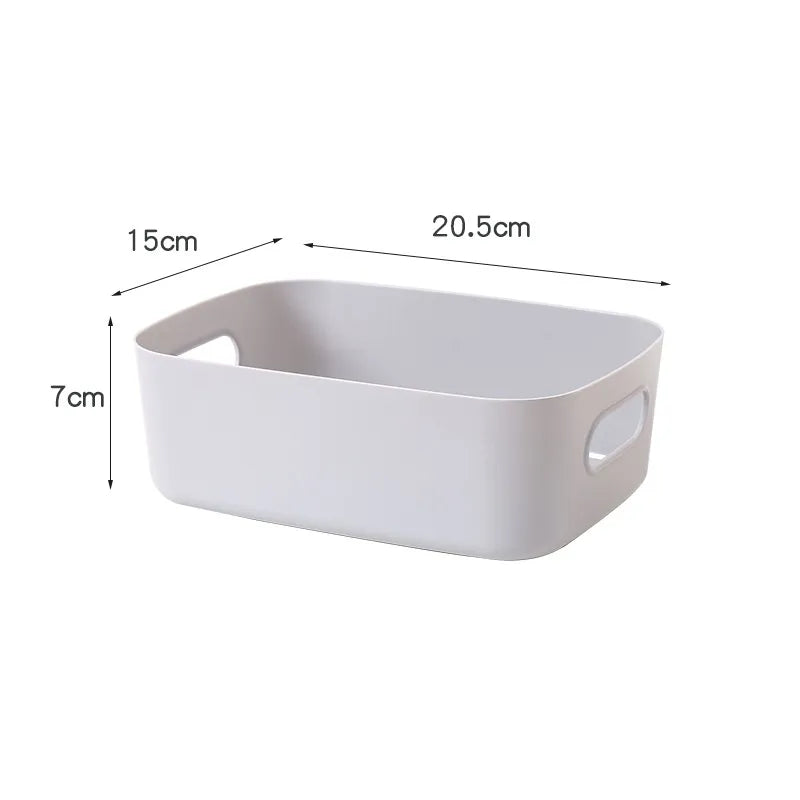 Simple Style Color Block Solid Color Plastic Storage Basket