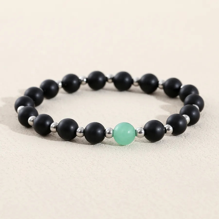 Casual Commute Solid Color Stone Men's Bracelets Men Beaded Bracelets