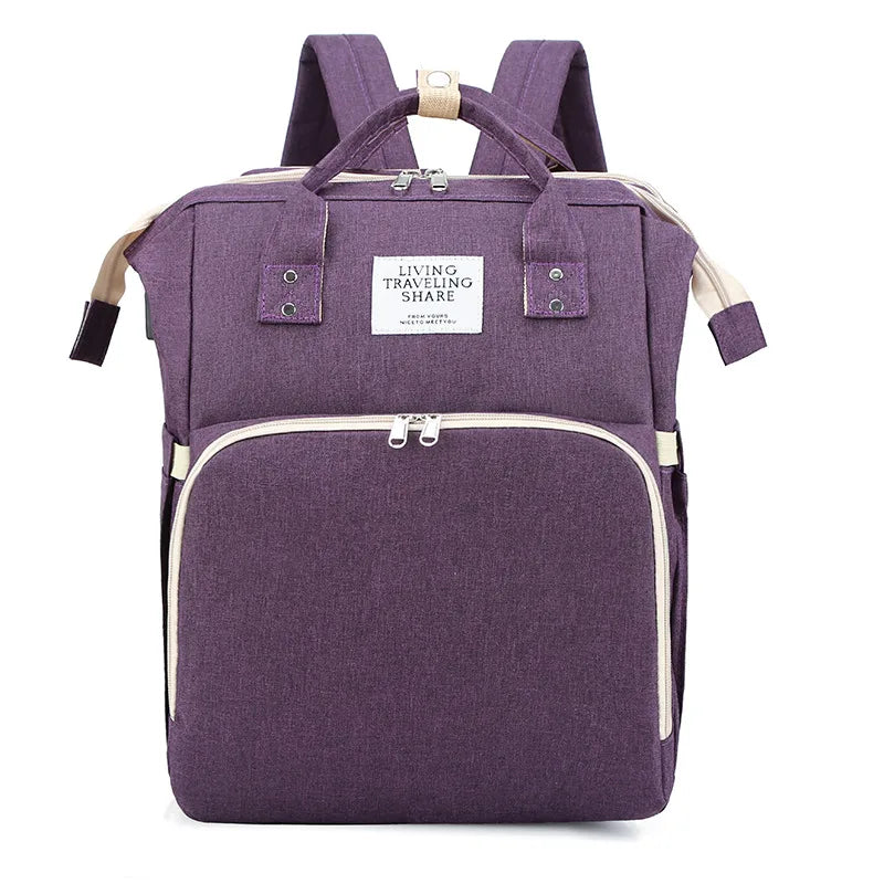 Wholesale  multi-functional mommy bag with USB large capacity baby bag folding baby bag to be produced bag mother bag