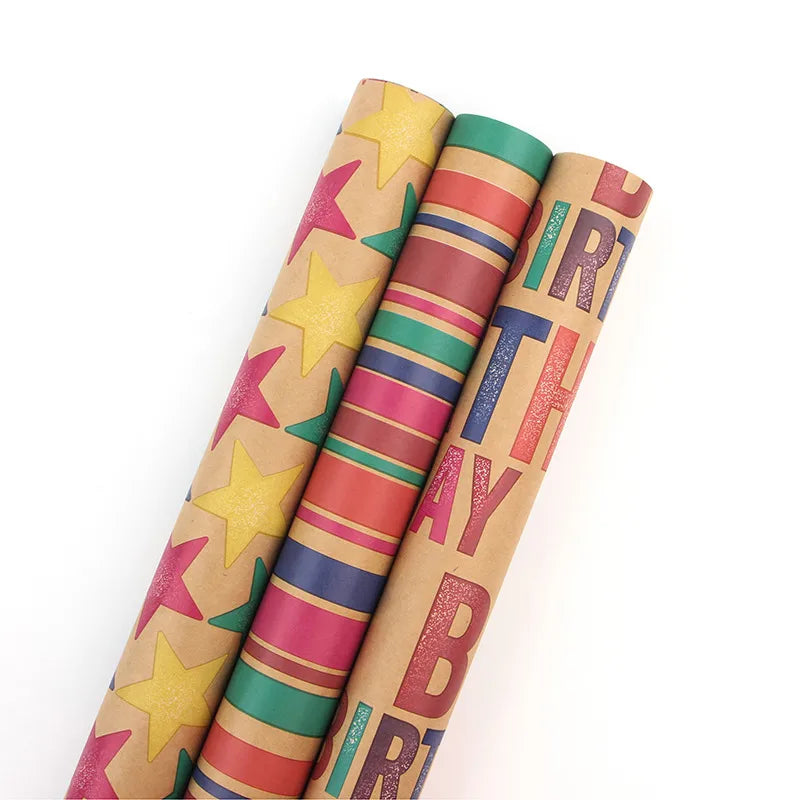 Big Size Gift Paper Valentine's Day Birthday Party Gift Wrapping Paper Vintage Kraft Paper Wholesale