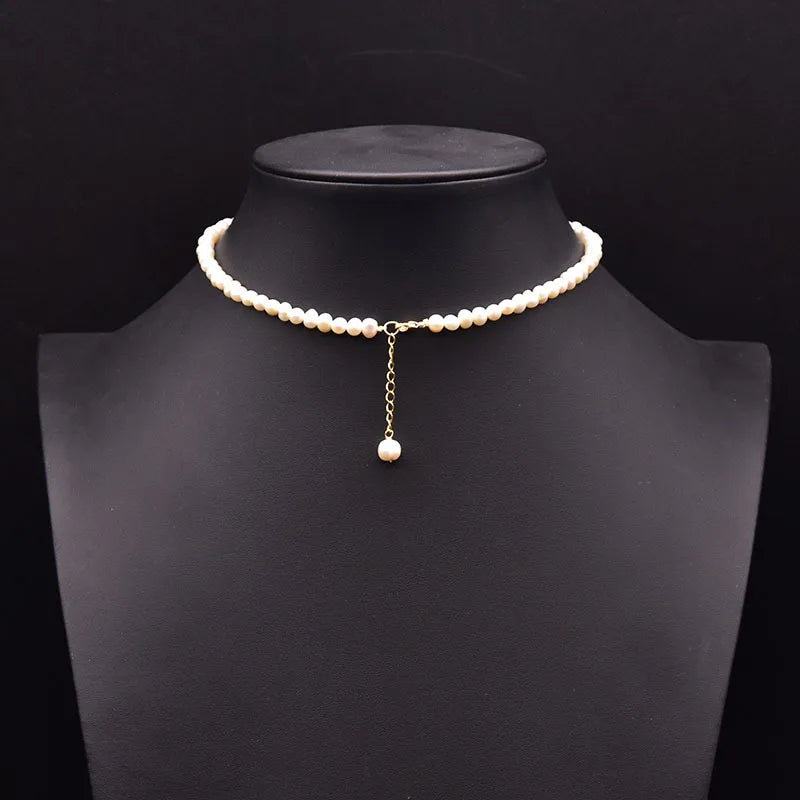 original design heart shape flower freshwater pearl plating 18k gold plated necklace