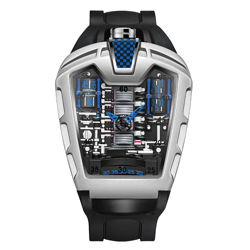 Sports Solid Color Single Folding Buckle Quartz Watch Men's Watches