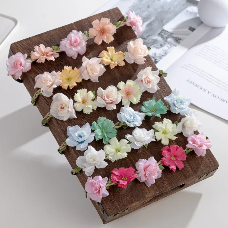 Sweet Women's Flower Cloth Hair Band wreath