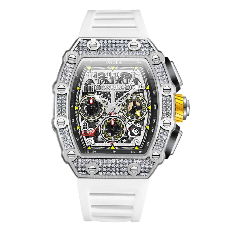 retro solid color buckle mechanical men's watches