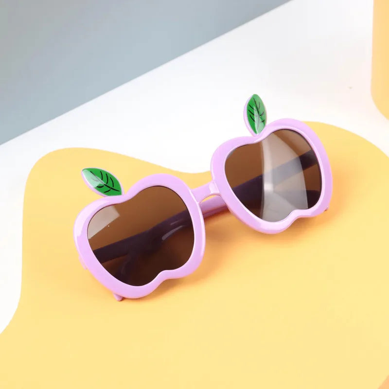 Cute Sweet Apple Resin Oval Frame Full Frame Glasses