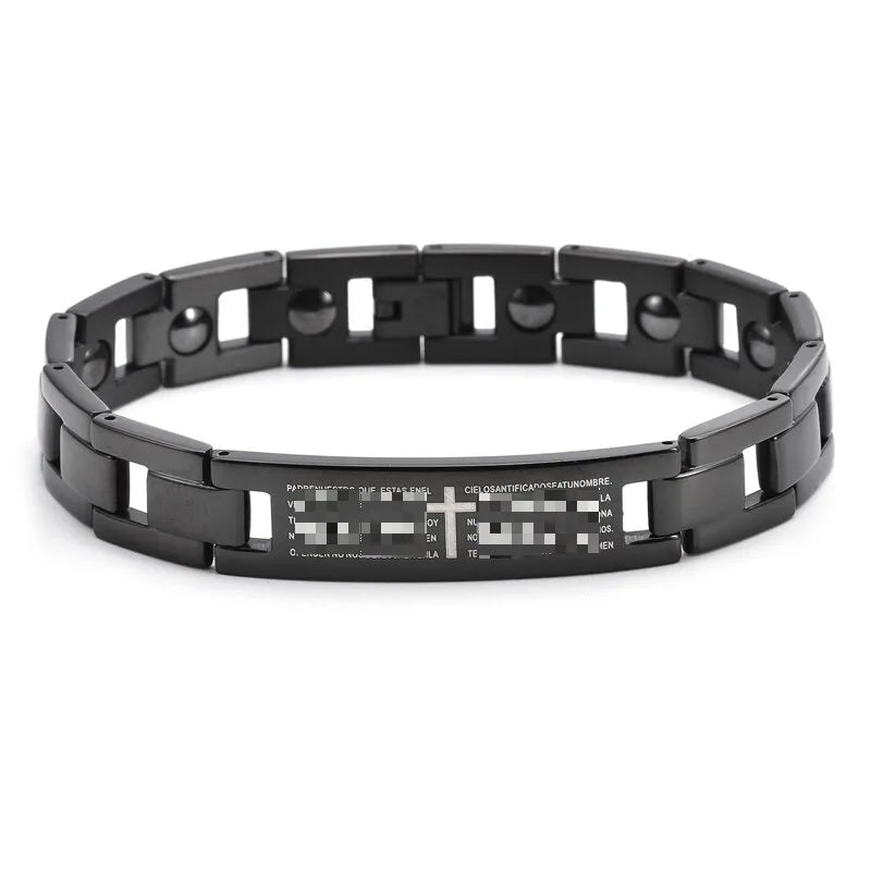 Simple Style Geometric Cross 304 Stainless Steel Plating Men's Bracelets Men Chain Bracelets