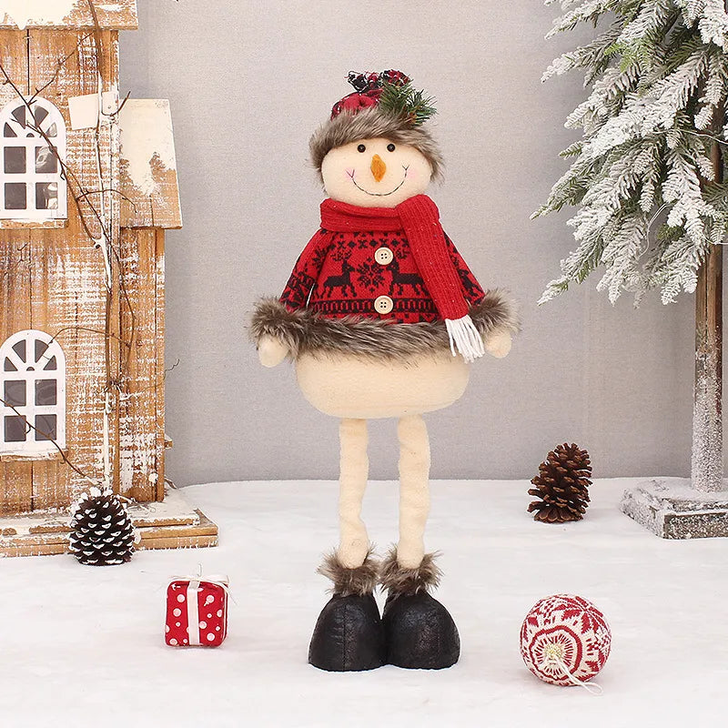 christmas cartoon style santa claus snowman cloth party doll 1 piece