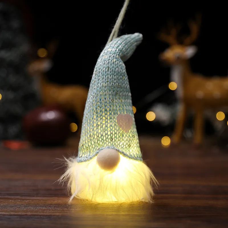 Christmas Fashion Santa Claus Plastic Knitted Wool Party Decorative Props
