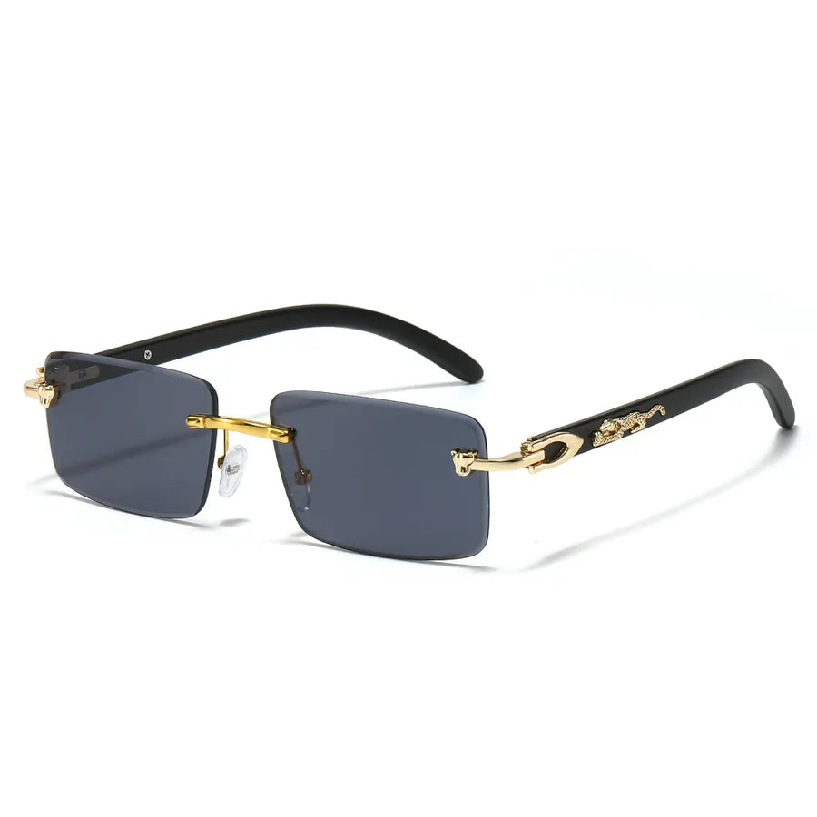 Vacation Modern Style Geometric Pc Square Frameless Men's Sunglasses