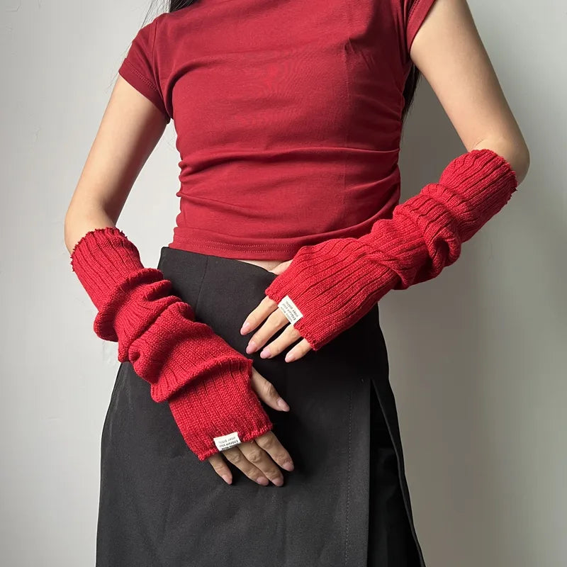 Women's Classic Style Solid Color Gloves Arm Sleeves
