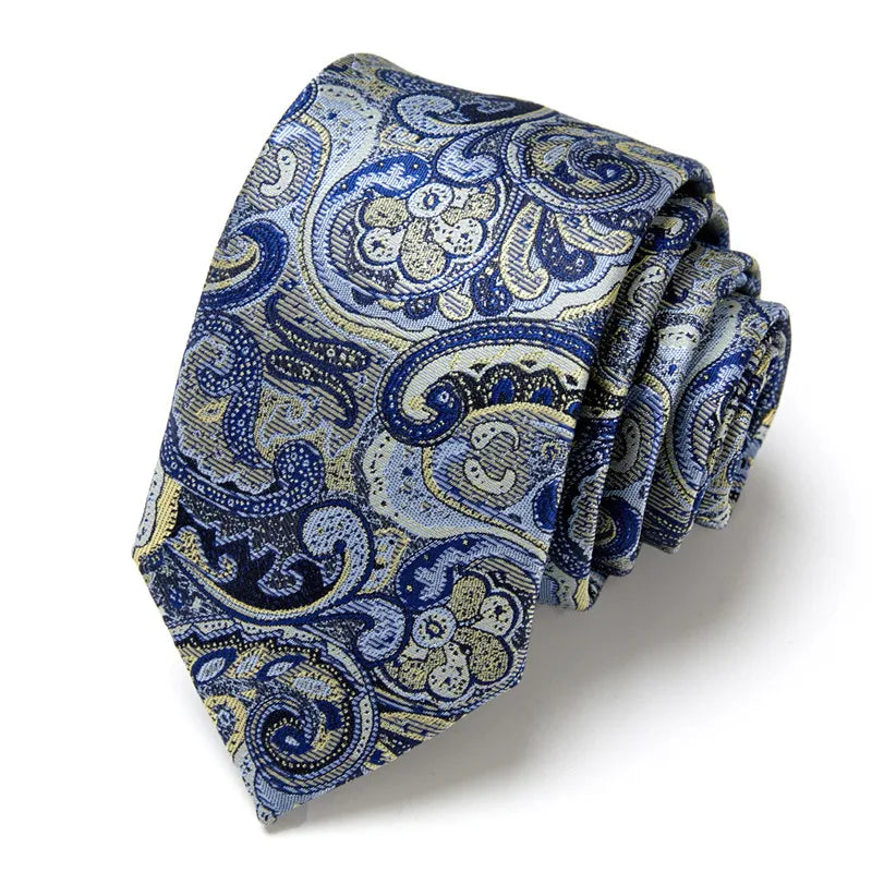 casual geometric waves polyester polyester yarn men's tie