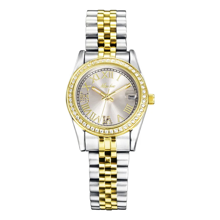 Casual Elegant Solid Color Butterfly Double Snap Quartz Men's Watches