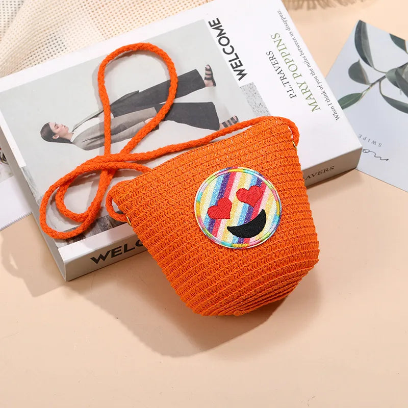 Beach Island Straw Bag Woven Bag Women's  New Seaside Bohemian Straw Bag Crossbody Small Bag Cute