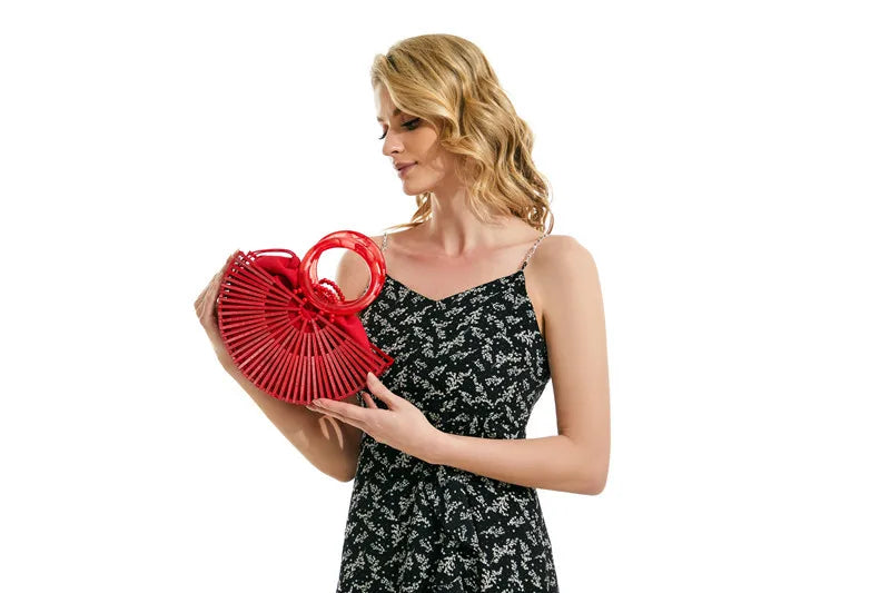 women's small all seasons arylic vacation straw bag