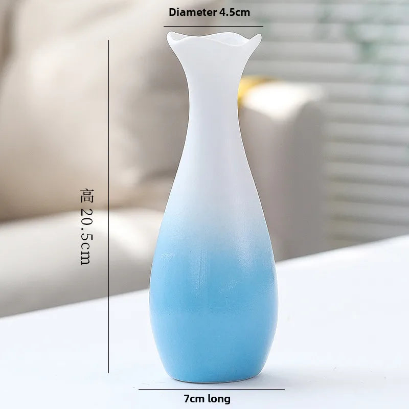 Simple Modern Star Ceramic Vase Ornaments Living Room White Porcelain Fresh Dried Flower Creative Ceramic Flower Set