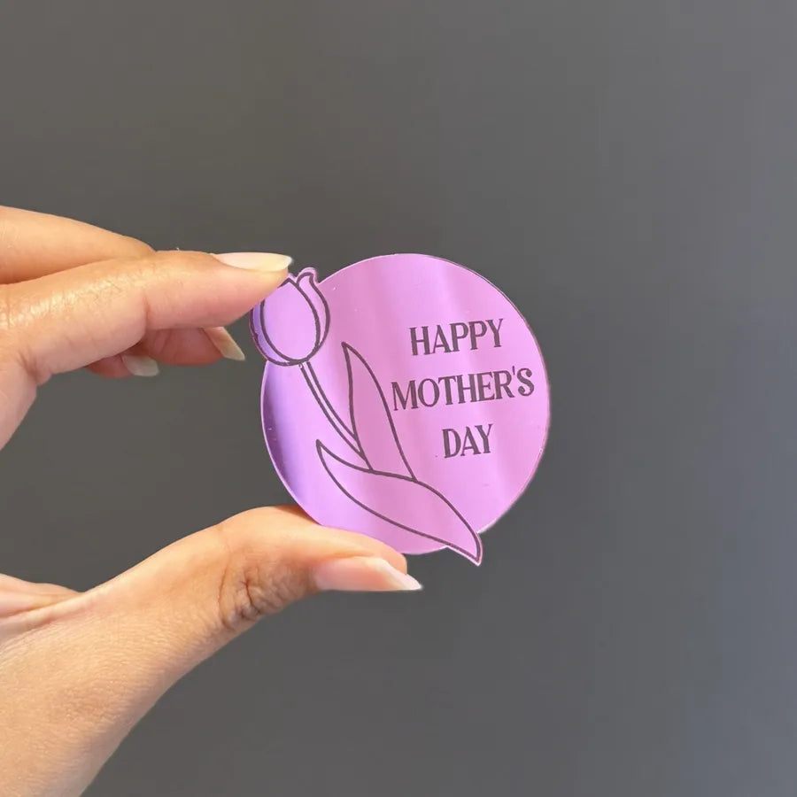 Mother'S Day Romantic Letter Heart Shape Flower Acrylic Party Cake Decorating Supplies Party Supplies Cake Decorating Supplies 1 Piece