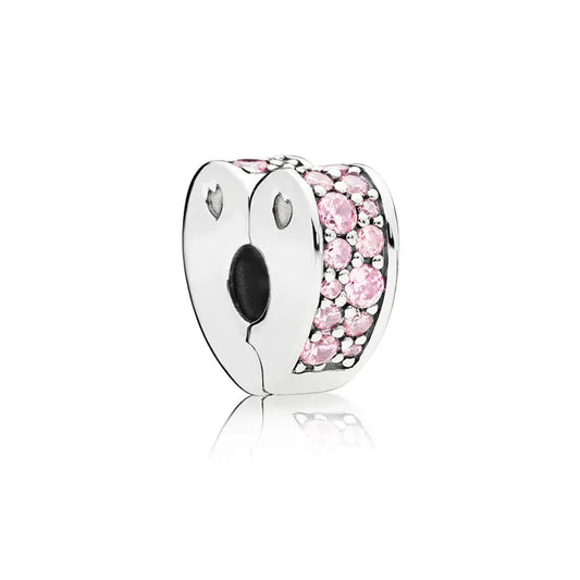 1 Piece 10mm Hole 3~3.9mm Alloy Zircon Heart Shape Polished Spacer Bars