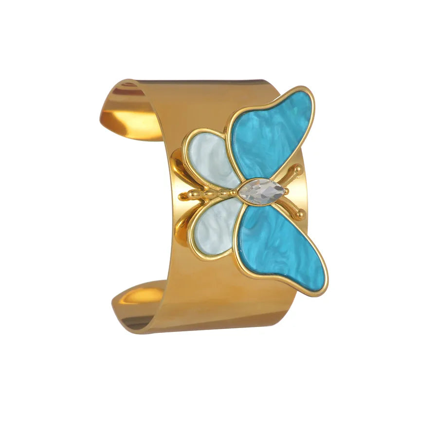 Cute Butterfly 304 Stainless Steel Bangle In Bulk