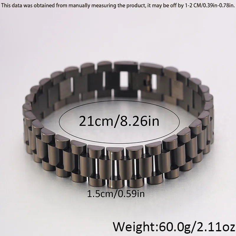 Retro Classic Style Geometric 304 Stainless Steel Plating Unisex Bracelets Men Chain Bracelets