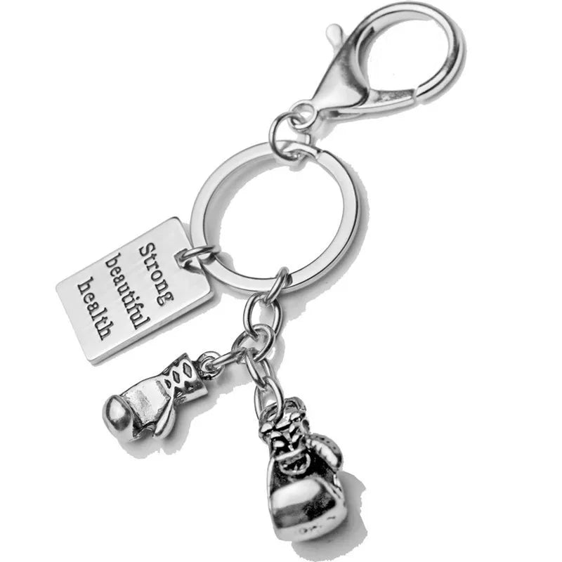 fashion creative fitness weight sheet keychain metal backpack buckle