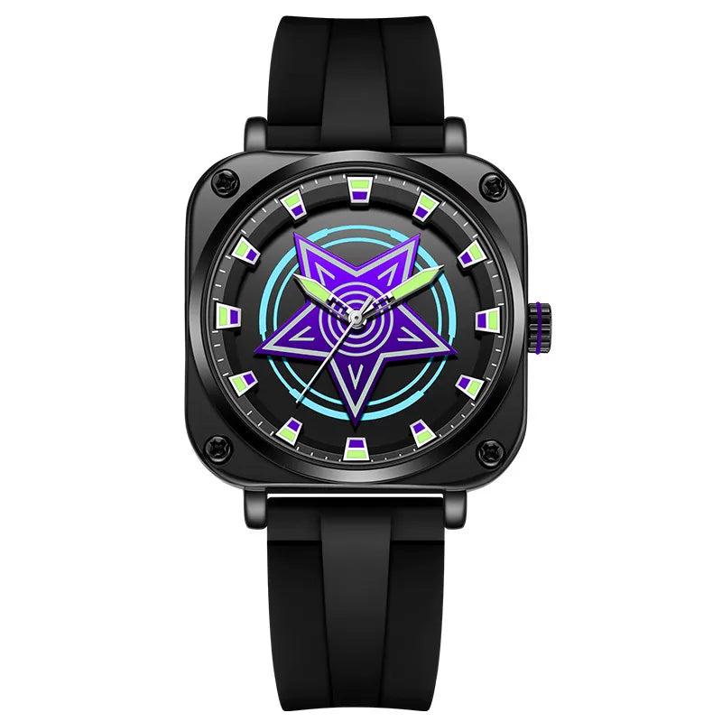 Retro Solid Color Buckle Quartz Men's Watches