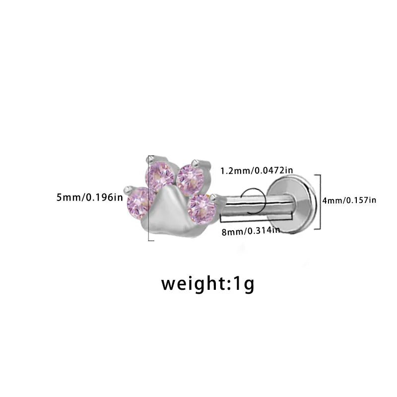 1 Piece Lip Rings Simple Style Cool Style Animal Snake Butterfly Arylic Resin Epoxy Plating Inlay Acrylic Rhinestones Zircon White Gold Plated Gold Plated Lip Rings