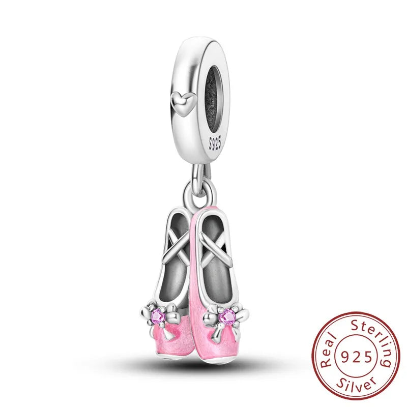 1 Piece 20.3*13.9mm 925 Sterling Silver Zircon Infinity Moon Pendant Beads Jewelry Accessories