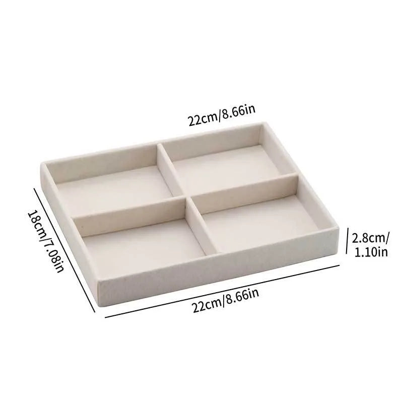 Organizer Box Jewelry Drawer Style Separator Built-In Tray Necklace Earring Ring Arrangement Box Cosmetic Table Essential
