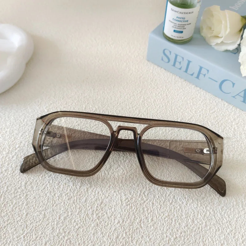 Vacation Solid Color Resin Square Full Frame Men's Sunglasses