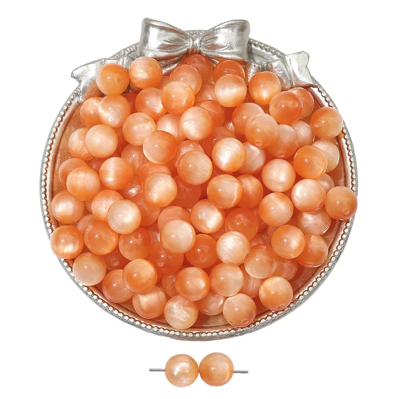 8/10/12 resin imitation cat eye beads handmade DIY jewelry accessories bracelet necklace beaded loose beads material