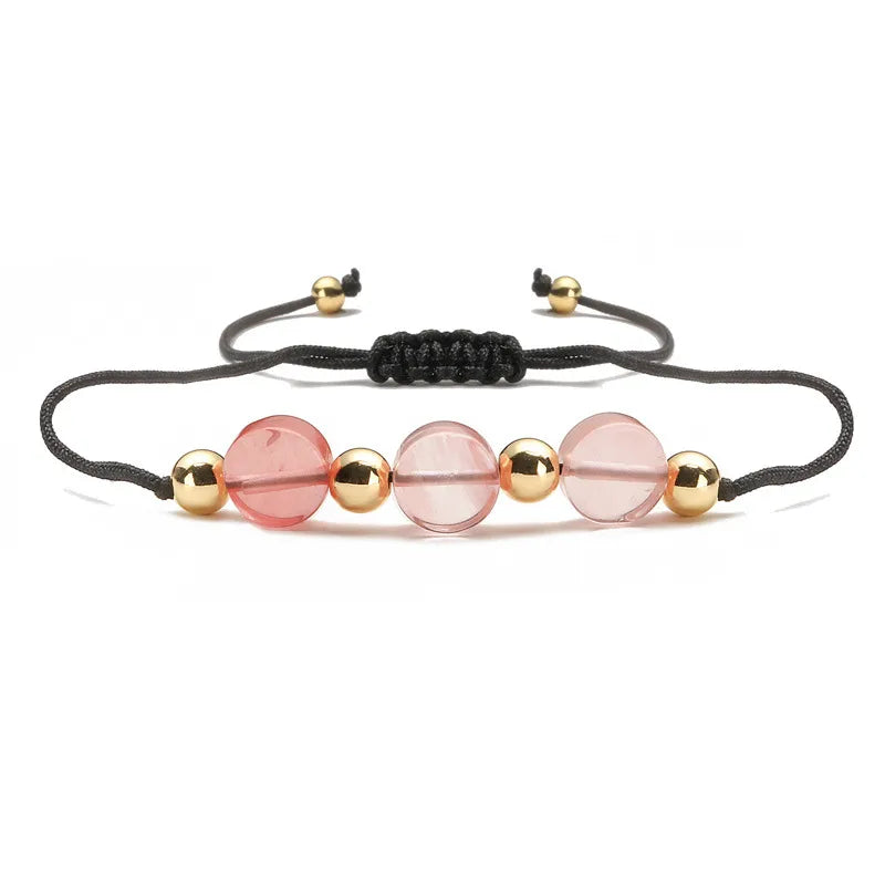 Classic Style Geometric natural stone turquoise Tiger Eye Drawstring Bracelets In Bulk