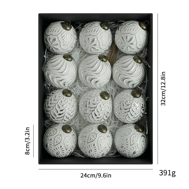 Decorative Antique Christmas Ball Ornaments 8cm Size American Style Christmas Tree Hanging Decorations And Display Pieces