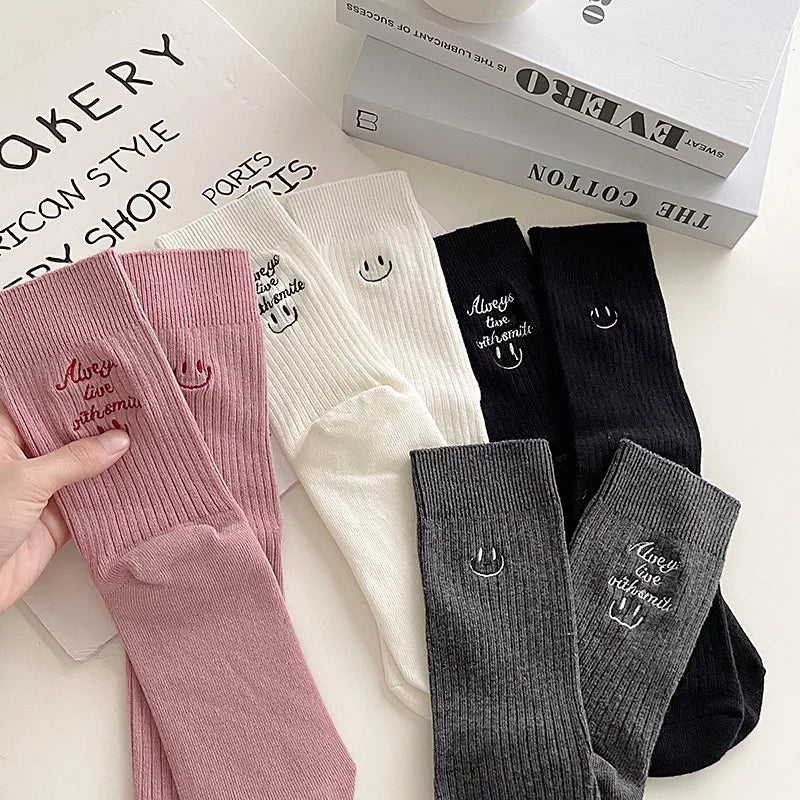 Casual Women's Letter Cotton Ankle Socks A Pair