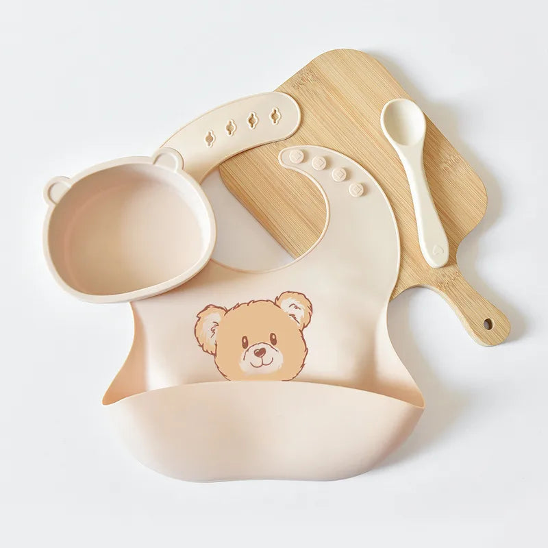 cute bear silica gel burp cloths baby accessories