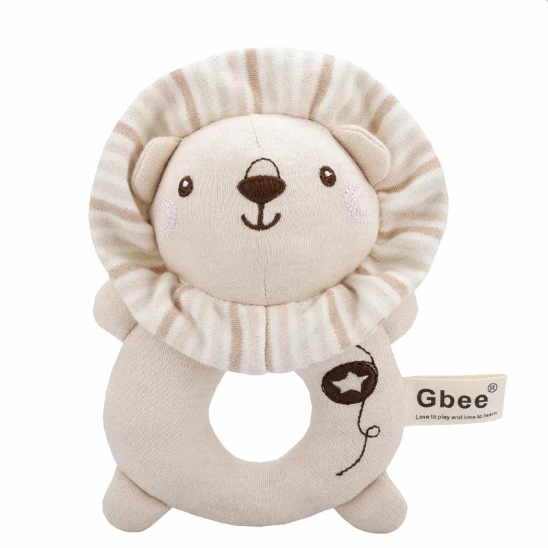 Gbee baby rattle plush toy early education animal round rattle doll baby soothing toy