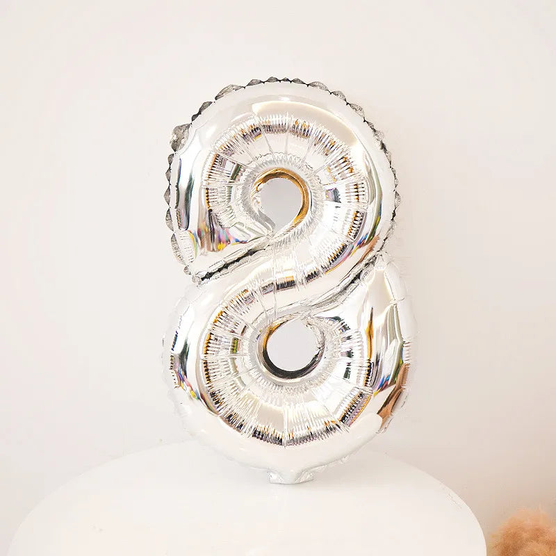 Simple Style Number Aluminum Film Party Festival Balloons