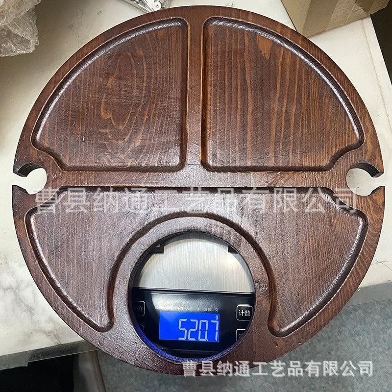 simple wooden portable multi-size wine rack for dining table