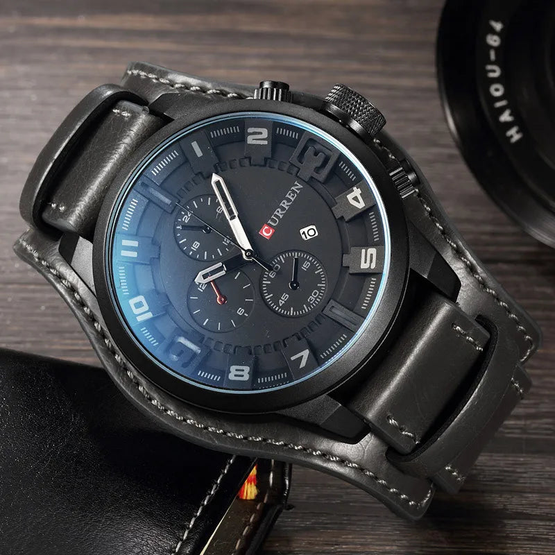 Sports Solid Color Buckle Quartz Men's Watches