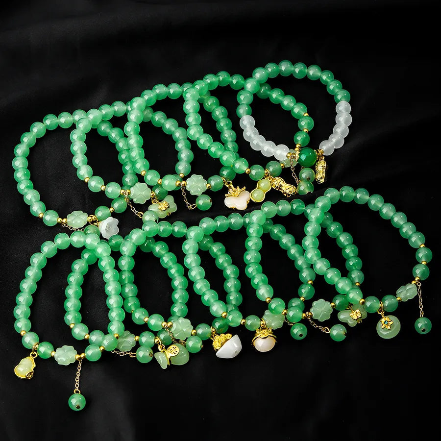Elegant Classical Four Leaf Clover Butterfly Alloy Glass Beaded Bracelets Wholesale