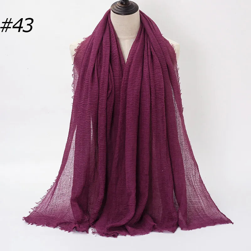 fashion solid color cotton pashmina scarves